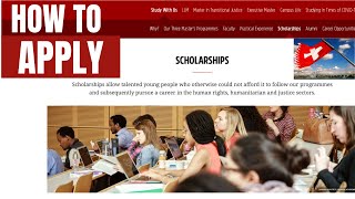 GENEVA ACADEMY SCHOLARSHIPS FOR INTERNATIONAL STUDENTS (Full and Partially funded)