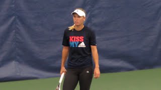 Caroline Wozniacki practicing in New Haven (Part 2)