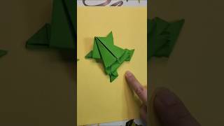 Paper frog 🐸 tutorial paper #origami #viral #diy #art #shorts