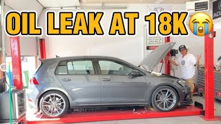 The Golf R is leaking oil | Vlog