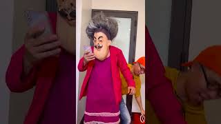 Nick trêu anh hàng xóm thích chơi điện thoại || Pranks by Nick in Scary Teacher #shorts #bonbonmedia