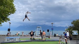 Acrobats in Olympic Park, Lausanne, Switzerland 2022-07-29