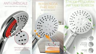 REVIEW PRODUK HEAD SHOWER WATERPLUS HD-081CW-SI