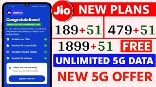 Jio 5G New Plan 189, 479, 1899 Unlimited Free 5G Data Jio 51 Plan Unlimited 5G Data Jio Best Plans 💯