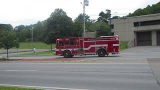 Bangor Maine Fire Department Engine 1 & Rescue 1 on a Code 3 Response