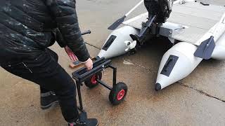 How to using AQUOS Outboard Motor Trolly ?