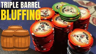 Going For the Triple Barrel Bluff -  Kyle Fischl Poker Vlog Ep 143