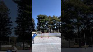 Three puck shot challenge. #hockey #challenge #funny