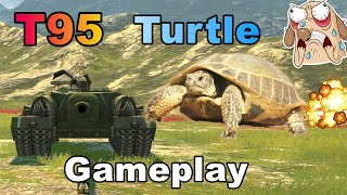 Gameplay on the T95 with the new legendary Turtle camouflage