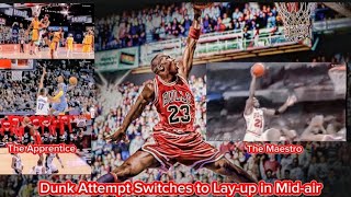 Dunk Attempt Switches to Lay-up Highlights, Michael Jordan Signatures,The Apprentice & The Maestro