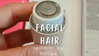 Philips facial hair remover unboxing and review