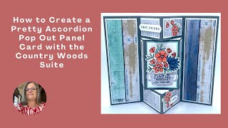 How to Create a Pretty Accordion Pop Out Panel Card with the Country Woods Suite