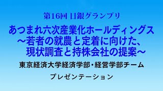 第16回日銀グランプリ⑪ 東京経済大学プレゼンテーション