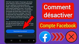 Comment désactiver un compte Facebook 2024 | Désactiver votre compte Facebook (tutoriel complet)