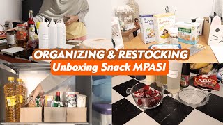 Organizing & Restocking Bulanan| Unboxing MPASI |Cara Mengatur Stok Bulanan untuk Kontrakan | Refill