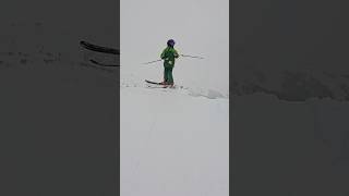 My 10 year old working on his 720’s at Sunshine Village. #ski #skiing #banff