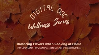 Balancing Flavors when Cooking at Home | WEBINAR