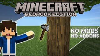 How To Make an Axe stuck on a tree in [MCPE] 1.20+ | (Minecraft PE / Bedrock) No Mods , No Addons.