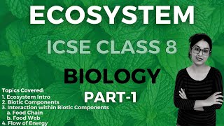 ECOSYSTEM | ICSE CLASS 8 Biology | Part - 1