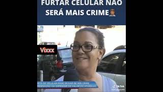 furto de celular não será mais crime no Brasil.