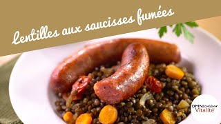 Lentilles aux saucisses fumées à l'Omnicuiseur Vitalité