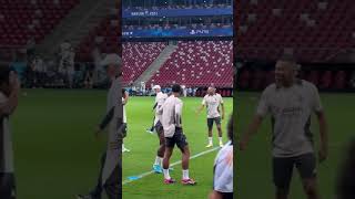 KYLIAN MBAPPÉ Joking with VINICIUS & Endrick @ Super Copa Training