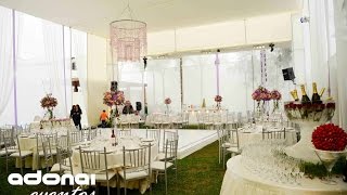 Adonai Eventos Catering: decoracion matrimonio Loren Pinto y Joel Beizaga