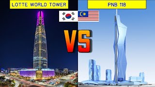 Lotte World Tower vs PNB 118 Tower Comparison