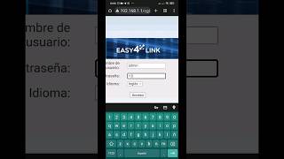 Cambiar contraseña ONT Easy 4 link GPON | Desde el celular