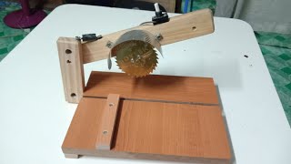 HOW TO MAKE A POWERFULL MITER SAW | MINI MITER SAW