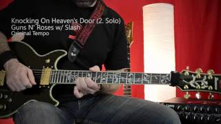 Guns 'N Roses Knocking On Heaven's Door Slash Guitar Solo Tutorial SlowMo