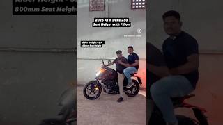 Seat Height with Pillion 2025 KTM Duke 250