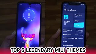 Top 3 Legendary Miui themes | 2021 Legendary themes | Amazing lock screen | Minimal icons | Part 1