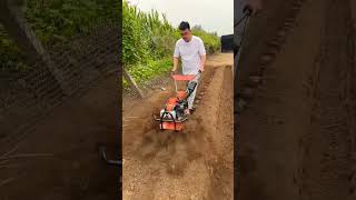 Gasoline micro-tillage machine ~ agricultural machinery #ditching machine #ditching machine 👏🏾