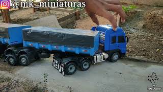 viajando com meu caminhão volvo FM  na caçamba  #miniaturas #caminhão #minis