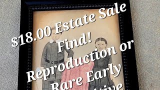 Estate Sale Find ~ Let's Open on Camera!! Antique Treasure, Print or Rare Early Primitive Artwork?!