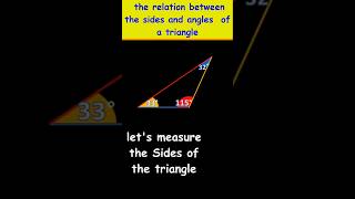 Relation between sides & angles of a triangle