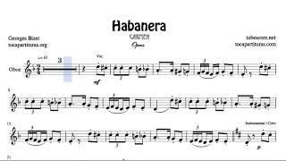 Habanera de Bizet Partitura de Oboe Ópera Carmen