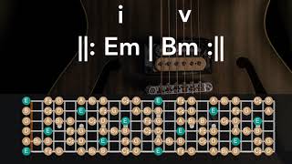 Backing Track JAZZ Em + ESCALA DÓRICA BLUES 🎸