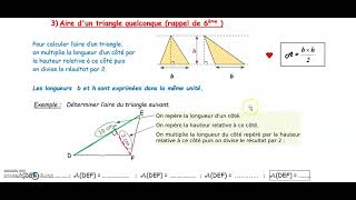 5M0  -  2   : Calculer l'aire de polygones usuels