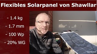 Flexibles und leichtes Solarmodul von Shawllar - Vorstellung und erster Test