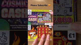 COSMIC ON FIRE : #nationallottery #scratchcards #scratching #fypシ #scratch #fyp #shorts