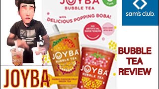 Trying Joyba Bubble Green Tea with "Delicious" Popping Boba for the first time! Taste Test