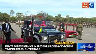 See how President Ruto arrived in POWERFUL motorcade for Forest Service cadets and Trainees parade