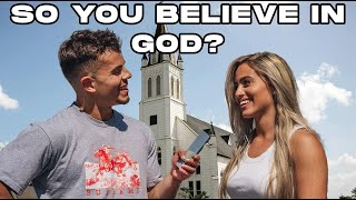 Asking people if they believe in God