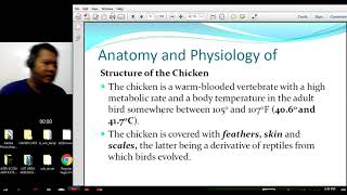 ANATOMY & PHYSIOLOGY  of Chicken