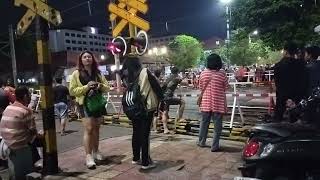 RAILWAY CROSSING II Perlintasan Kereta Api Stasiun Tugu Yogyakarta JPL 3A dan JPL 3B KA Gajah Wong