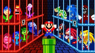 Mario vs INSIDE OUT Battle: Mario vs SONIC Vs Inside Out Team Can Escape Prison? | 2TB STORY GAME