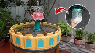 Amazing Ideas from Plastic Boxes and Cement - Diy Beautiful Waterfall Aquarium