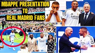 Kylian Mbappe officially unveiled as Real Madrid star in sold-out Bernabeu event